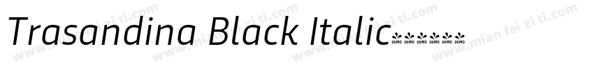Trasandina Black Italic字体转换